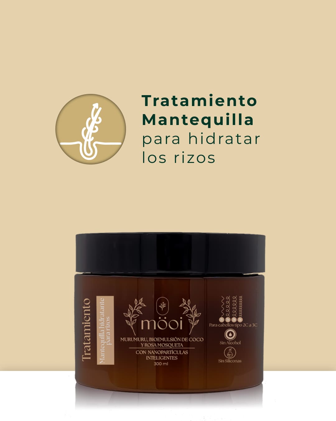 TRATAMIENTO <br> MANTEQUILLA HIDRATANTE - LÍNEA RIZOS 300ml